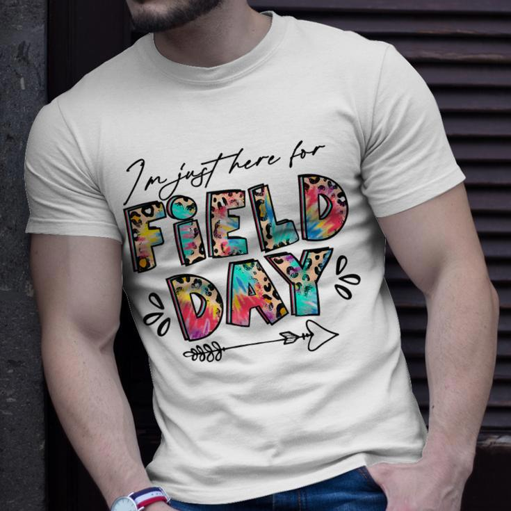 Im Just Here For Field Day Leopard Tie Dye Last Day School Unisex T-Shirt Gifts for Him