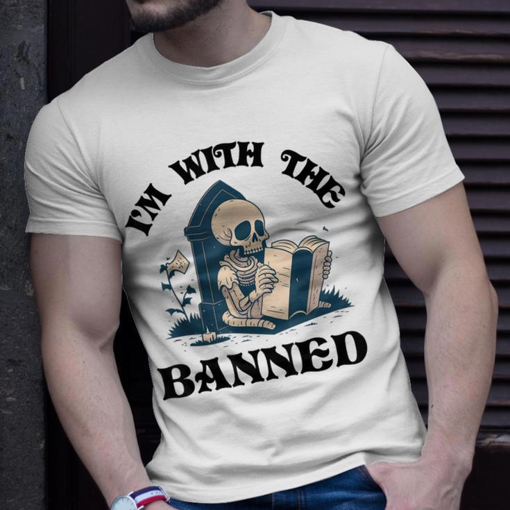Im With The Banned Read Banned Books Lover Bookworm Unisex T-Shirt Gifts for Him