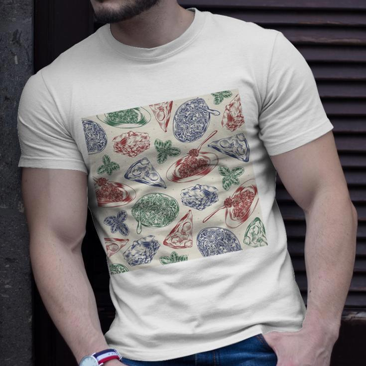 Italian Restaurant Italian Food Design Italian Cuisine Unisex T-Shirt Gifts for Him