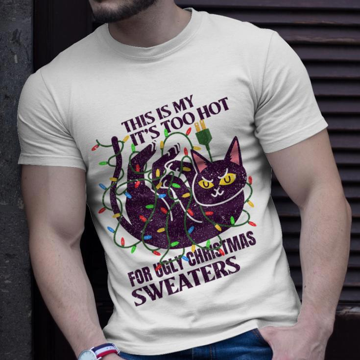 This Is My It's Too Hot For Ugly Christmas Sweaters Lights T-Shirt Gifts for Him