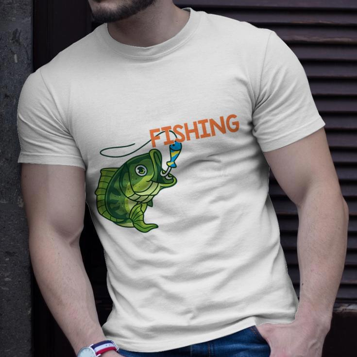Kids Fishing- Daddy Fishing-Buddy Fly Bass Boy Toddler Funny Unisex T-Shirt Gifts for Him