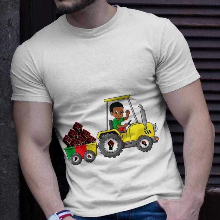 Kids Junenth 1865 Boy In Tractor Funny Toddler Boys Fist Unisex T-Shirt Gifts for Him