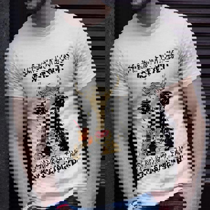 Let Me Pour You A Tall Glass Of Get Over It Cow Unisex T-Shirt Gifts for Him