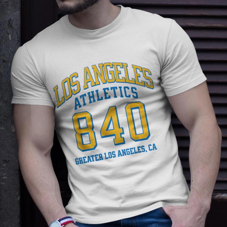 Los Angeles Athletics 840 Area Code Los Angeles California T-Shirt | Mazezy