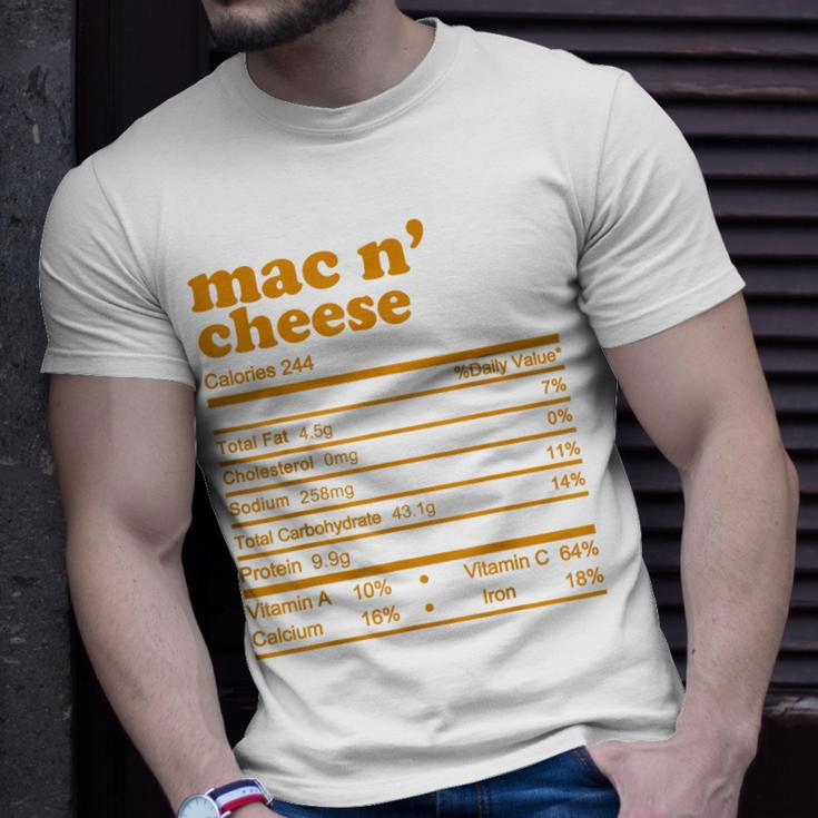 Mac And Cheese Nutrition Facts 2021 Thanksgiving Nutrition T-Shirt Gifts for Him