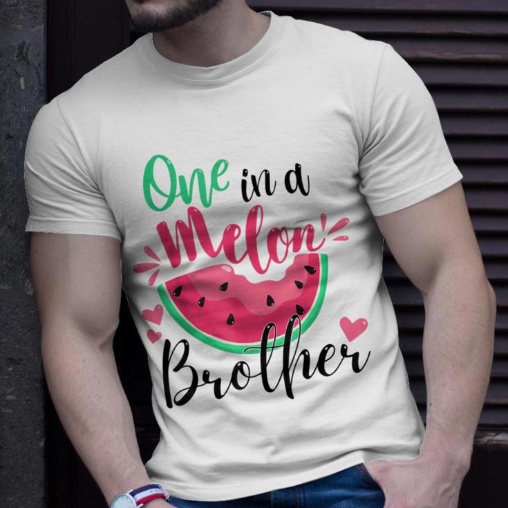 One In A Melon Brother Summer Birthday Party Matching Unisex T-Shirt Gifts for Him