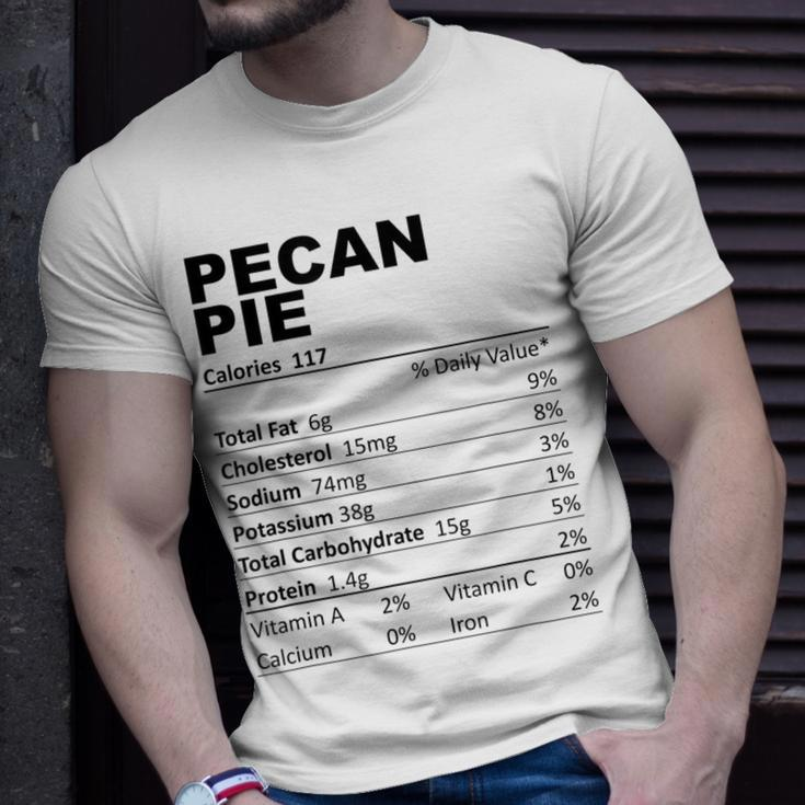 Pecan Pie Nutritional Facts Dessert Food Lovers T-Shirt Gifts for Him
