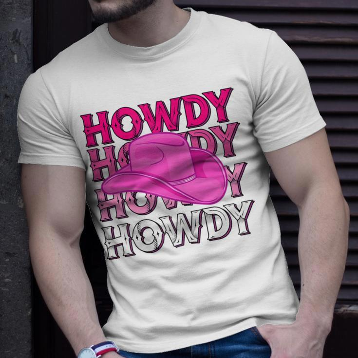 Pink Howdy Cowgirl Western Country Rodeo Awesome Cute Gift For Womens Unisex T-Shirt Gifts for Him