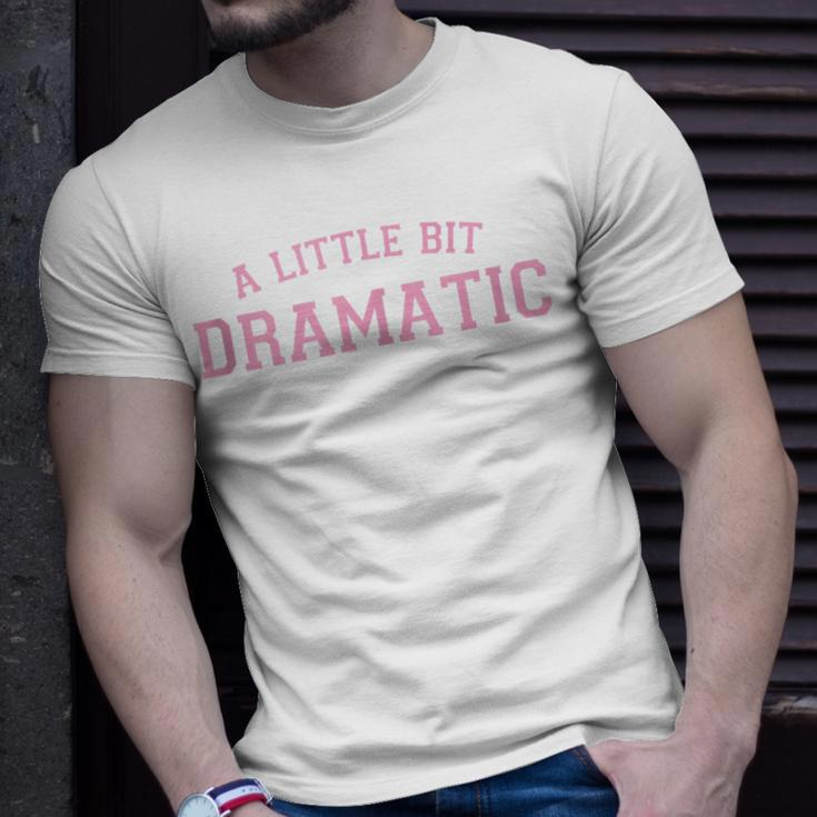 Pink Preppy Aesthetic Cute Sassy Y2k A Little Bit Dramatic T-Shirt Gifts for Him