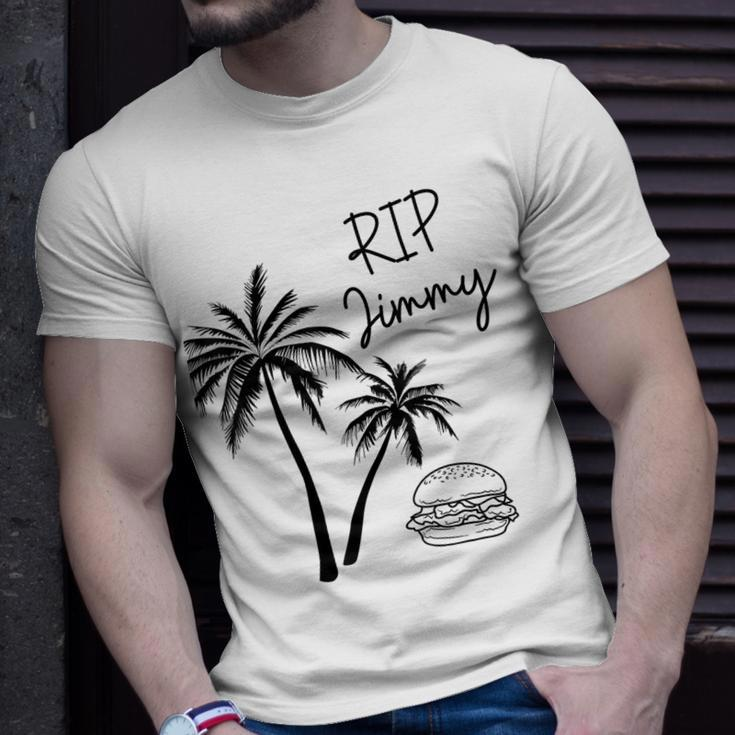 Rest In Peace Jimmy Cheeseburger Palm Trees T-Shirt Gifts for Him