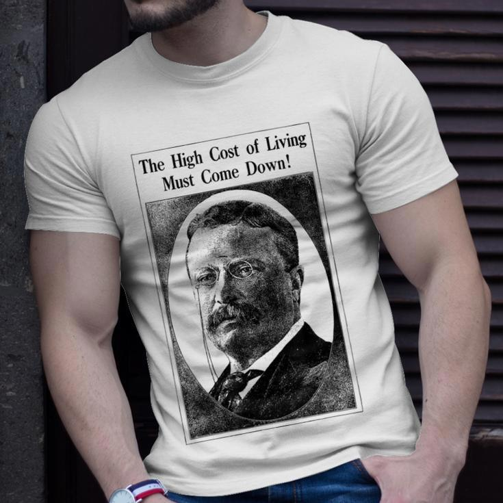 Retro Teddy Roosevelt Campaign Anti-Inflation Rough Rider Unisex T-Shirt Gifts for Him