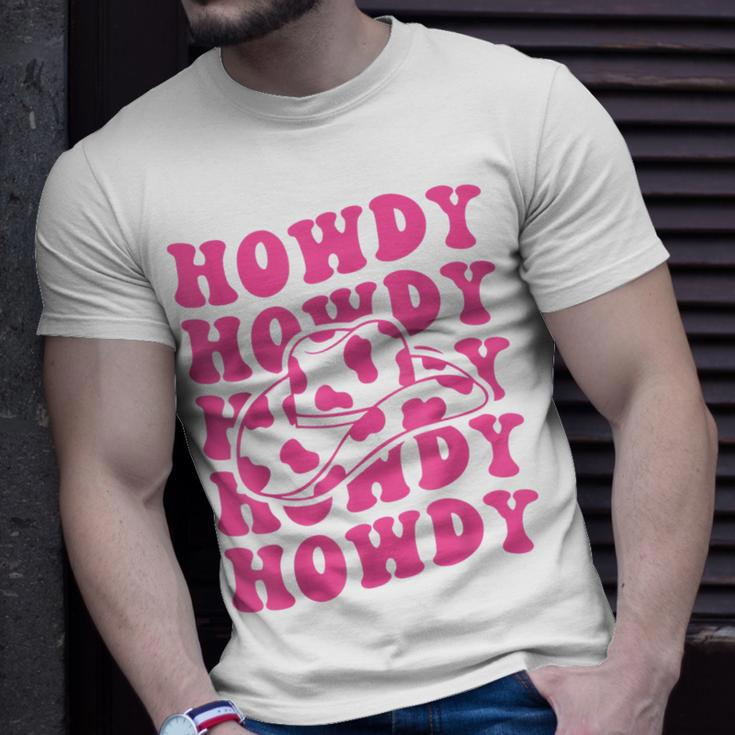 Rodeo White Howdy Western Retro Cowboy Hat Southern Cowgirl Unisex T-Shirt Gifts for Him