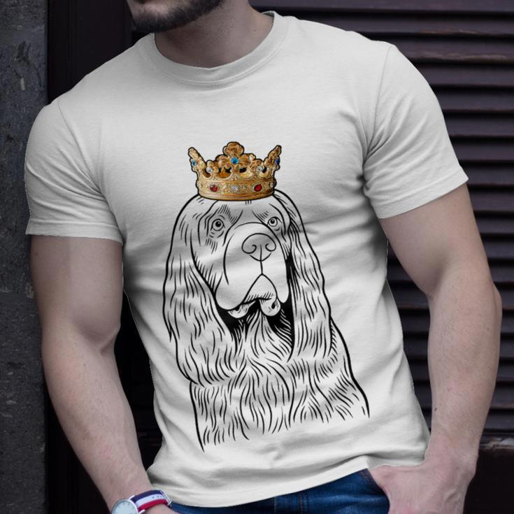 Sussex Spaniel Dog Wearing Crown T-Shirt Gifts for Him
