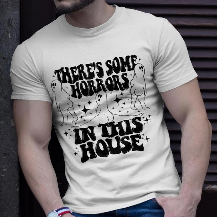 Theres Some Horrors In This House Funny Halloween Unisex T-Shirt Gifts for Him