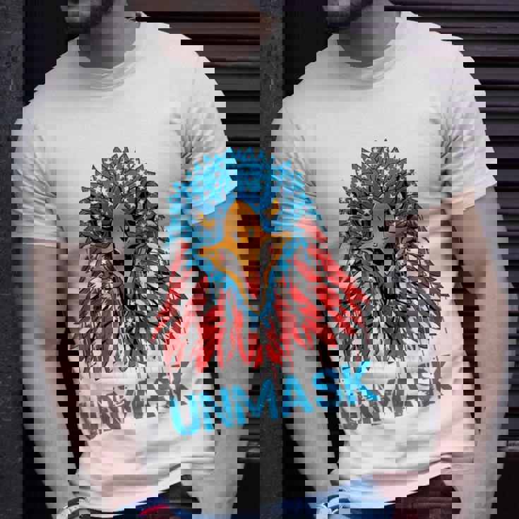 Unmask Usa 4Th Of July Eagle -On Back No More Mask 4 Of July Unisex T-Shirt Gifts for Him