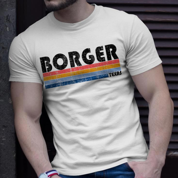 Vintage 70S 80S Style Borger Tx T-Shirt Gifts for Him