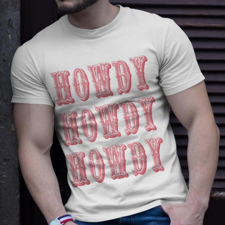 Vintage Plaid Howdy Rodeo Western Country Southern Cowgirl Unisex T-Shirt Gifts for Him