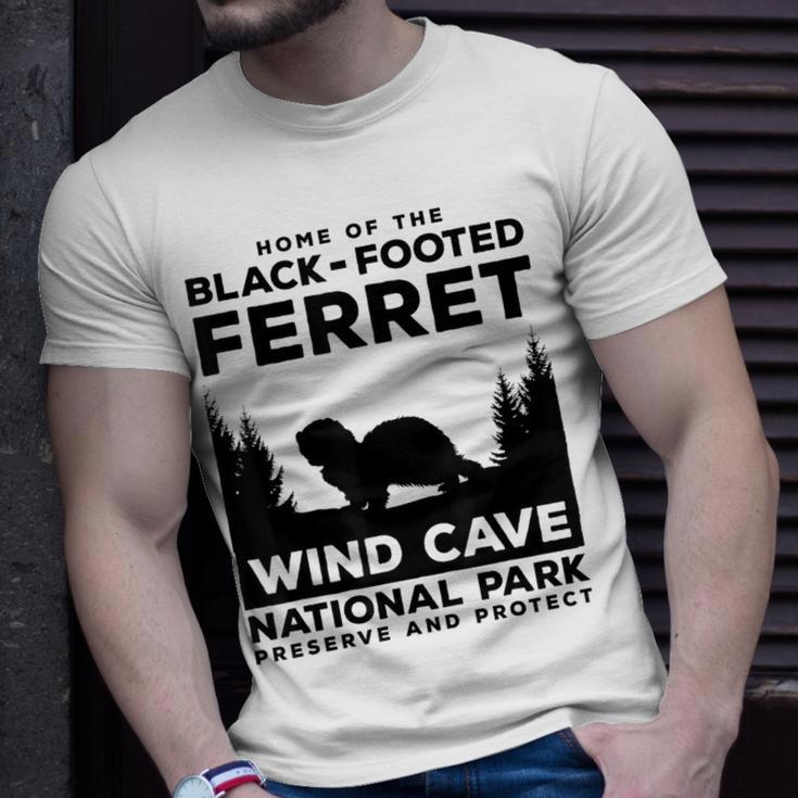 Wind Cave National Park Endangered Black Footed Ferret T-Shirt Gifts for Him