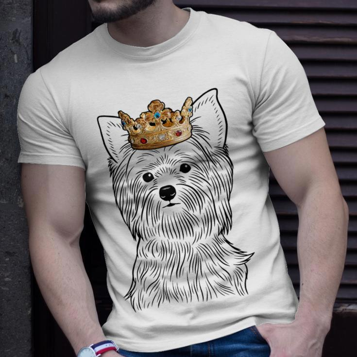 Yorkshire Terrier Dog Wearing Crown Yorkie Dog T-Shirt Gifts for Him