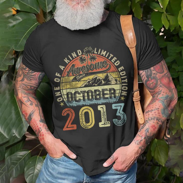 10 Years Old Awesome Since October 2013 10Th Birthday T-Shirt Gifts for Old Men
