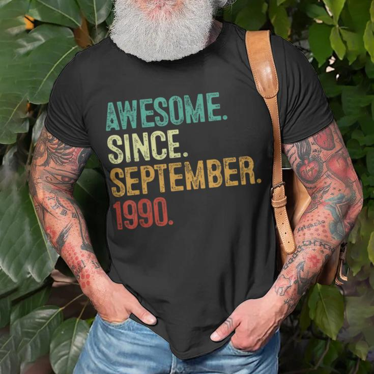 33 Year Old Awesome Since September 1990 33Th Birthday T-Shirt Gifts for Old Men