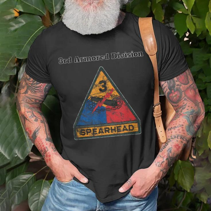 3Rd Armored Division Distress Color Spearhead T-Shirt Gifts for Old Men