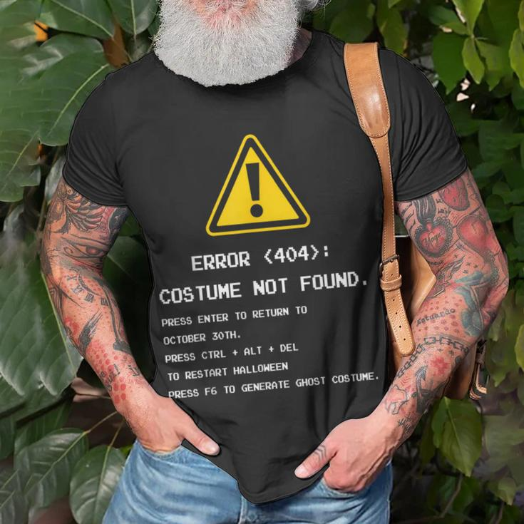 404 Error Costume Not Found Nerdy Geek Computer T-Shirt Gifts for Old Men