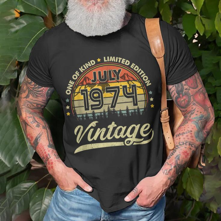 47Th Birthday Gifts 47 Years Old Retro Born In July 1974 Unisex T-Shirt Gifts for Old Men