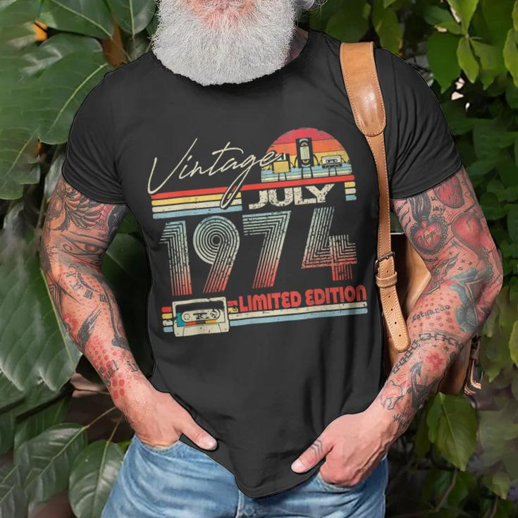 49Th Birthday July 1974 Vintage Cassette Limited Edition Unisex T-Shirt Gifts for Old Men