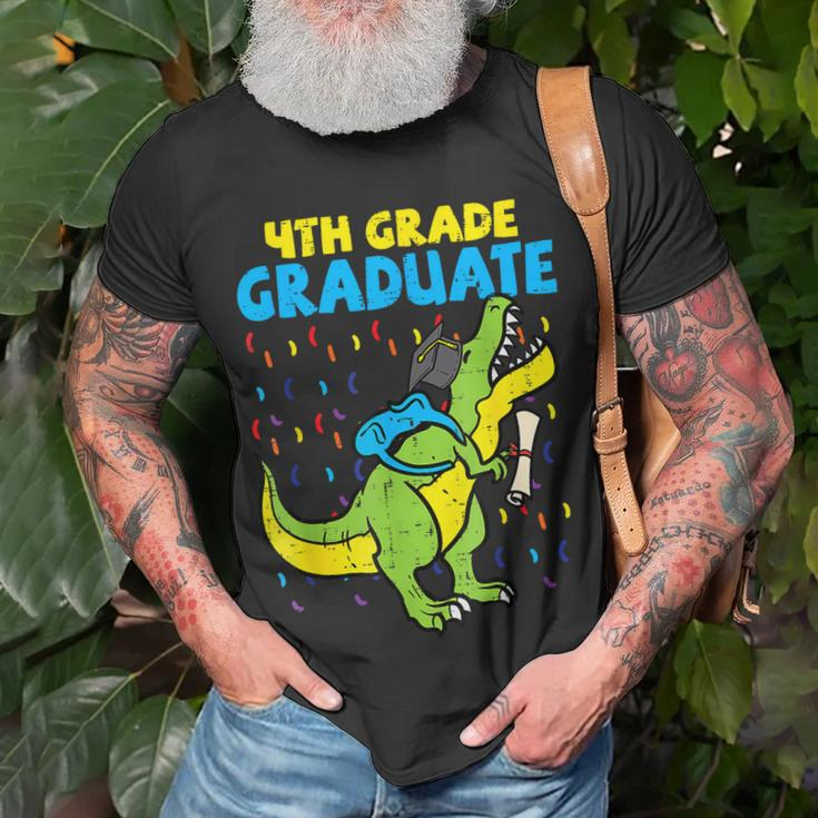 4Th Grade Graduate Dinosaur Trex Fourth Grade Graduation Unisex T-Shirt Gifts for Old Men