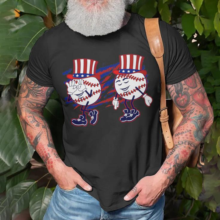 4Th July Funny Baseball Griddy Dance Usa Patriotic Man Unisex T-Shirt Gifts for Old Men