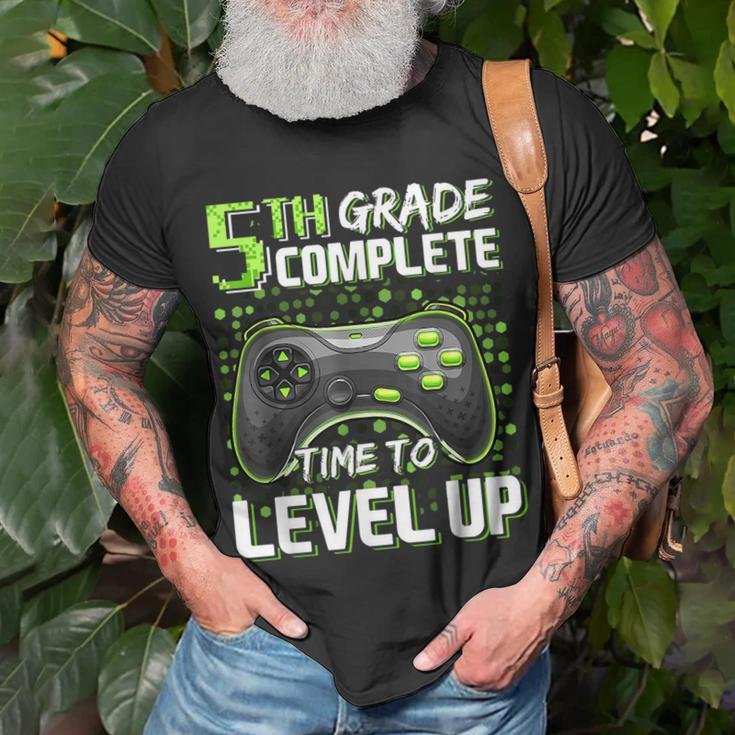 5Th Grade Complete Time To Level Up Happy Last Day Of School Unisex T-Shirt Gifts for Old Men