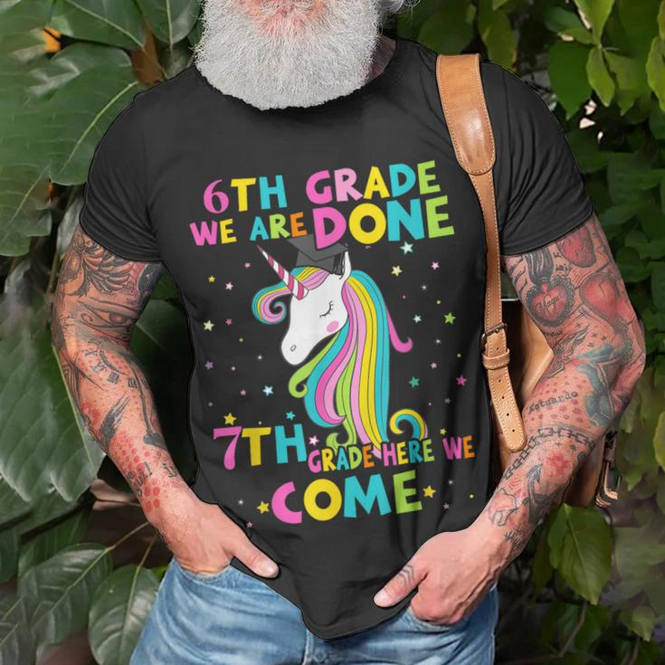 6Th Grade Graduation Magical Unicorn 7Th Grade Here We Come Unisex T-Shirt Gifts for Old Men