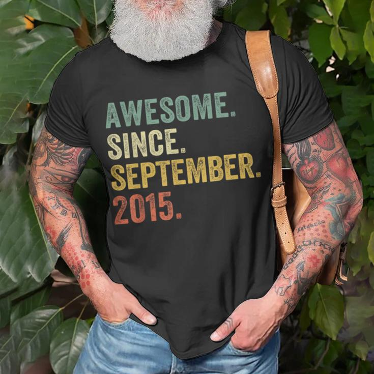 8 Years Old 8Th Birthday Awesome Since September 2015 T-Shirt Gifts for Old Men