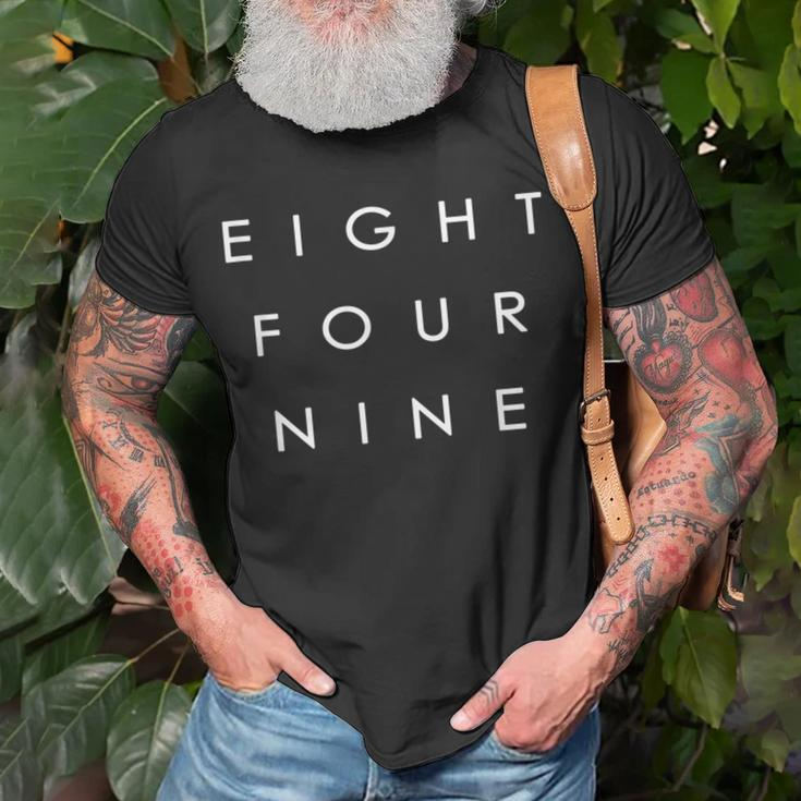 849 Area Code Words Dominican Republic Eight Four Nine T-Shirt Gifts for Old Men