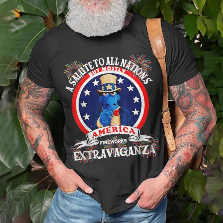 A Salute To All Nations But Mostly America Unisex T-Shirt Gifts for Old Men