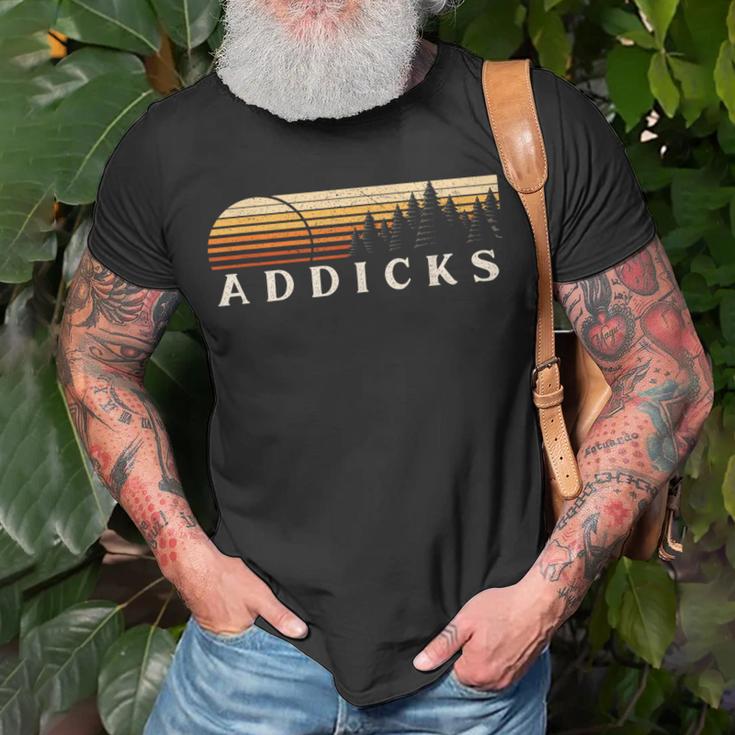 Addicks Tx Vintage Evergreen Sunset Eighties Retro T-Shirt | Mazezy
