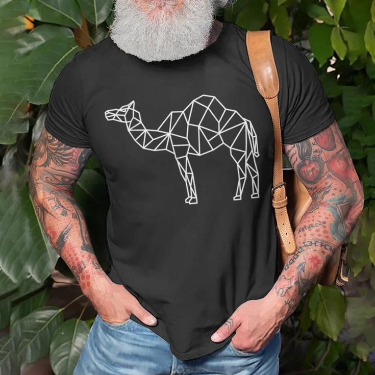 African Camel Safari Low Poly Graphic T-Shirt Gifts for Old Men