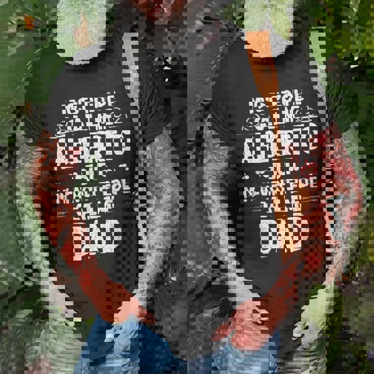 Alberto Name Father's Day Personalized Dad T-Shirt Gifts for Old Men