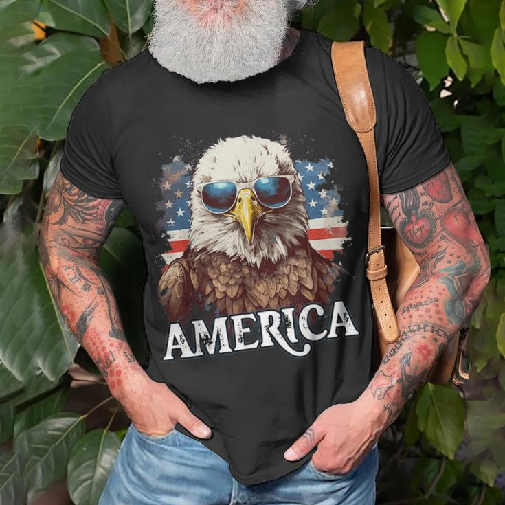 America Patriotic Eagle 4Th Of July American Flag Unisex T-Shirt Gifts for Old Men