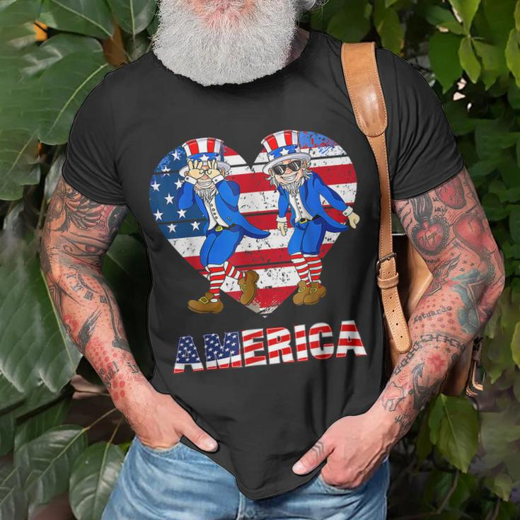 America Uncle Sam Griddy Dance Funny 4Th Of July Unisex T-Shirt Gifts for Old Men