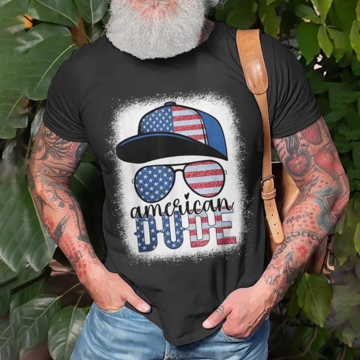 American Dude 4Th Of July Usa Flag Glasses American Family Unisex T-Shirt Gifts for Old Men