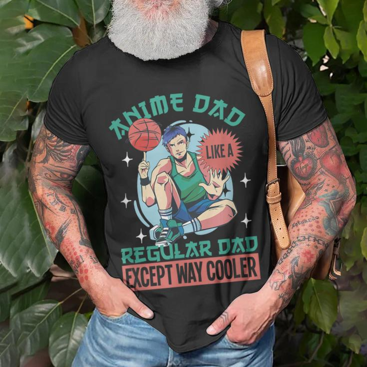 Anime Dad Like A Regular Dad Except Way Cooler Gift For Women Unisex T-Shirt Gifts for Old Men