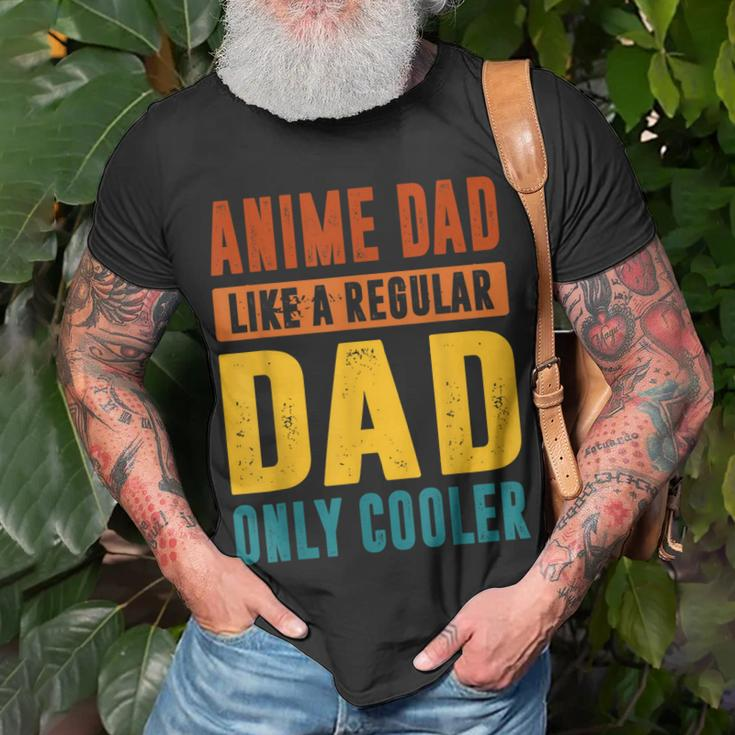 Anime Fathers Birthday Anime Dad Only Cooler Funny Vintage Gift For Women Unisex T-Shirt Gifts for Old Men