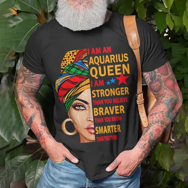 Aquarius Queen I Am Stronger Birthday Aquarius Zodiac T-Shirt Gifts for Old Men