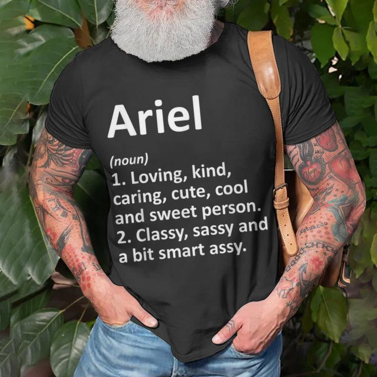 Ariel Definition Personalized Name Birthday Idea T-Shirt Gifts for Old Men