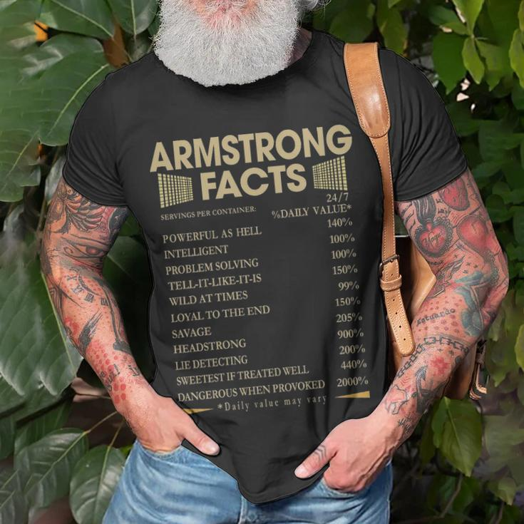Armstrong Name Gift Armstrong Facts V2 Unisex T-Shirt Gifts for Old Men