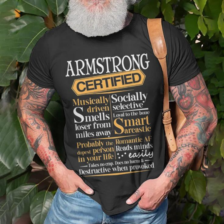 Armstrong Name Gift Certified Armstrong Unisex T-Shirt Gifts for Old Men