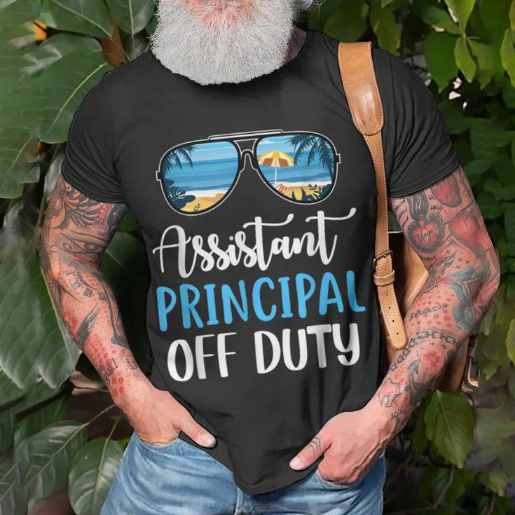 Assistant Principal Off Duty Beach Summer Last Day Of School Unisex T-Shirt Gifts for Old Men