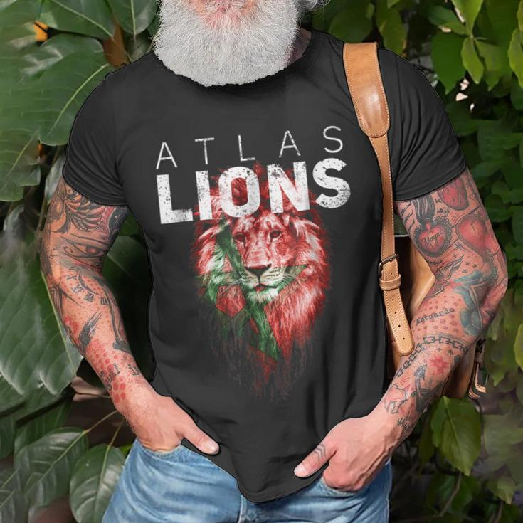 Atlas Lions Morocco Soccer Flag Football Gift Unisex T-Shirt Gifts for Old Men
